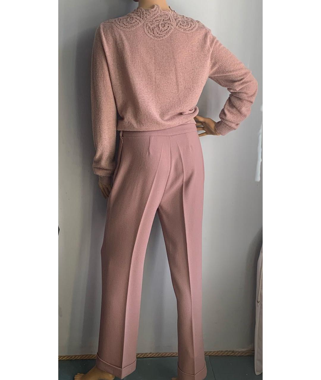 ERMANNO SCERVINO Розовый шерстяной костюм с брюками, фото 3