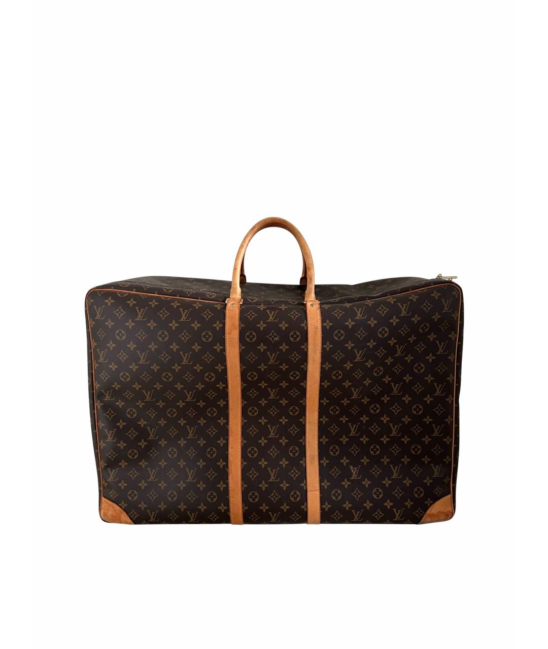 LOUIS VUITTON PRE-OWNED Коричневый кожаный чемодан, фото 1