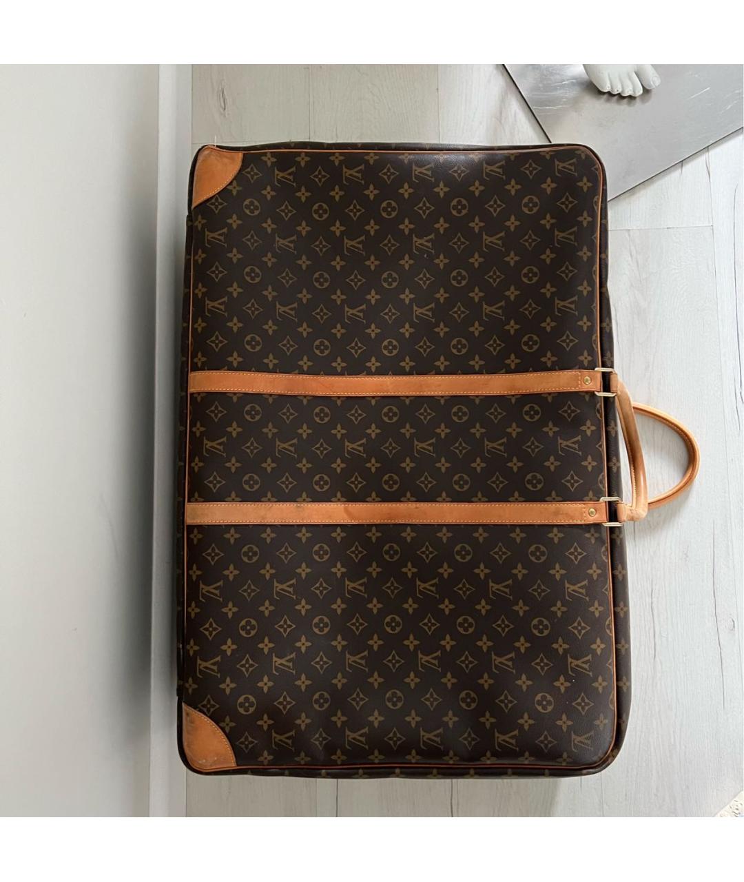LOUIS VUITTON PRE-OWNED Коричневый кожаный чемодан, фото 7