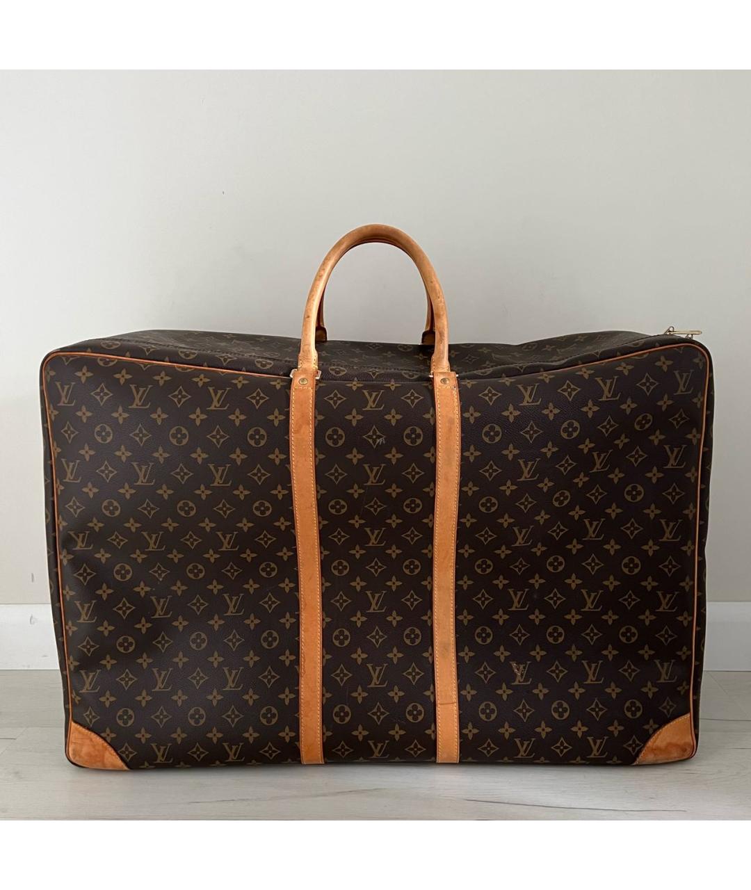 LOUIS VUITTON PRE-OWNED Коричневый кожаный чемодан, фото 9