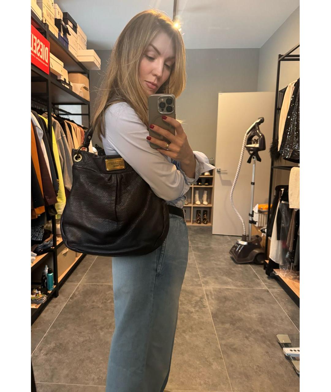 MARC BY MARC JACOBS Коричневая кожаная сумка через плечо, фото 6