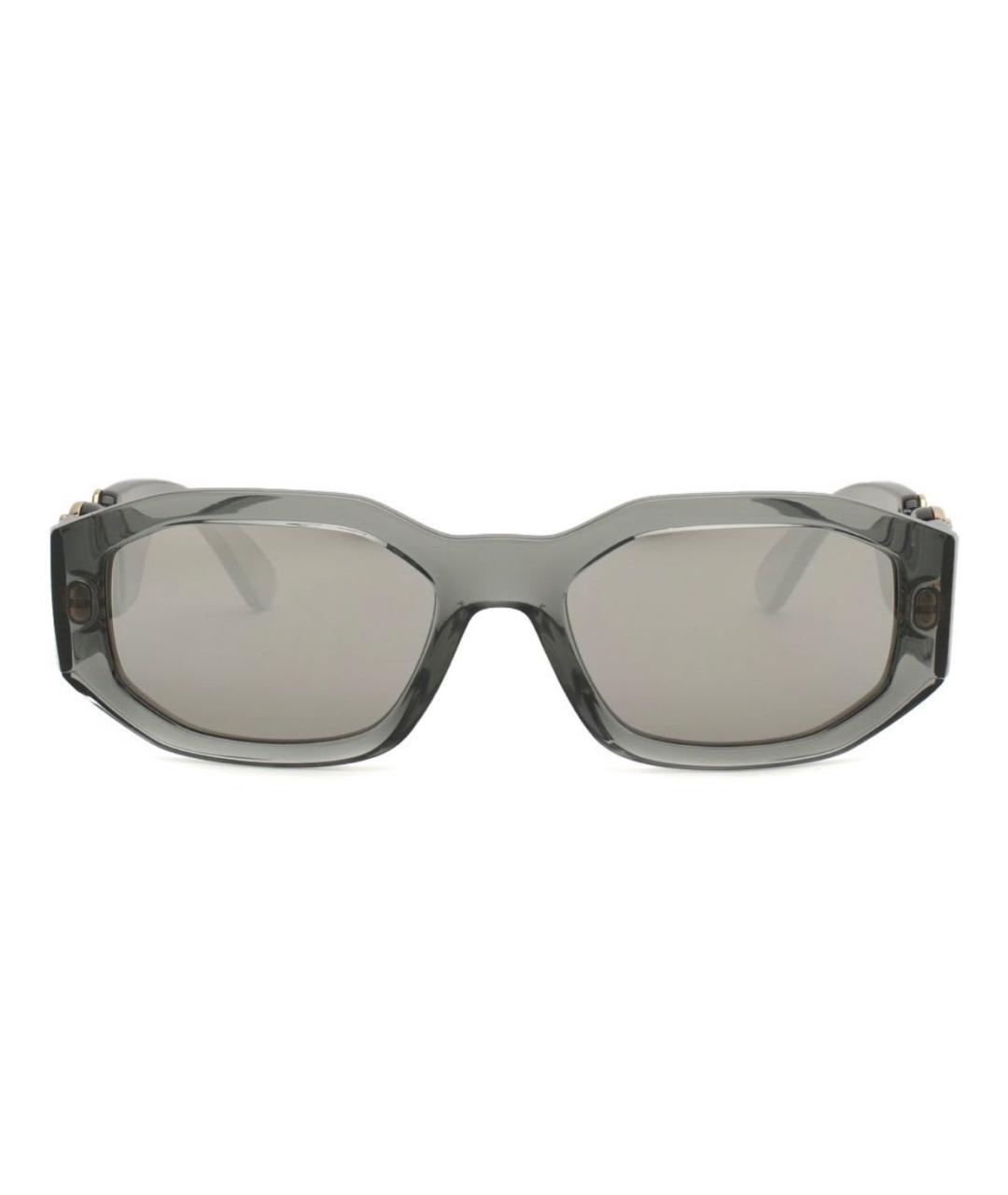 VERSACE Серые пластиковые солнцезащитные очки, фото 1