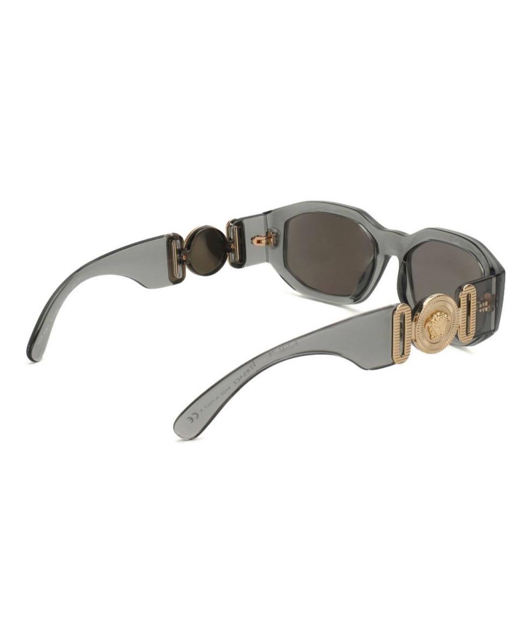 VERSACE Серые пластиковые солнцезащитные очки, фото 3