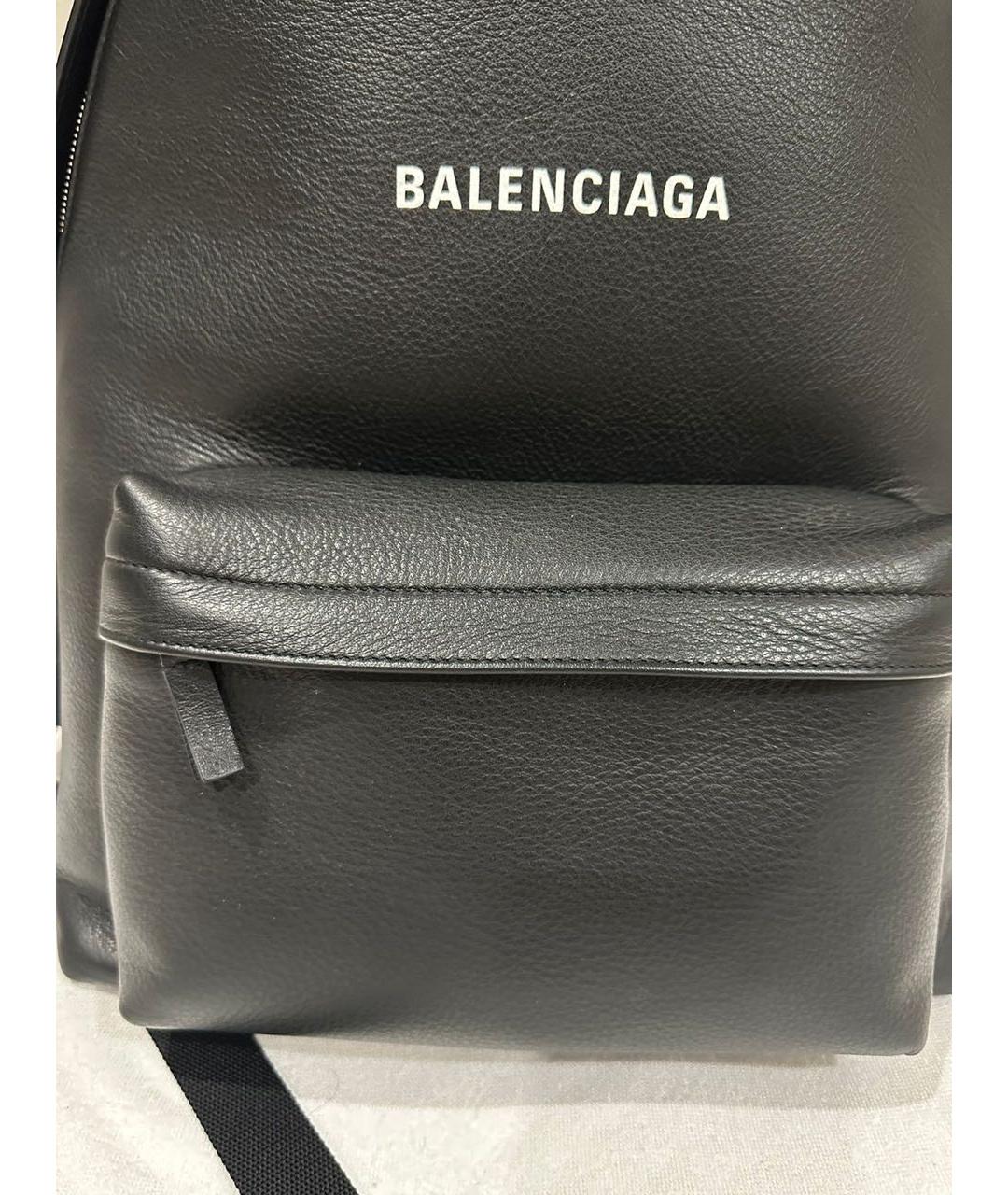 BALENCIAGA Черный кожаный рюкзак, фото 3