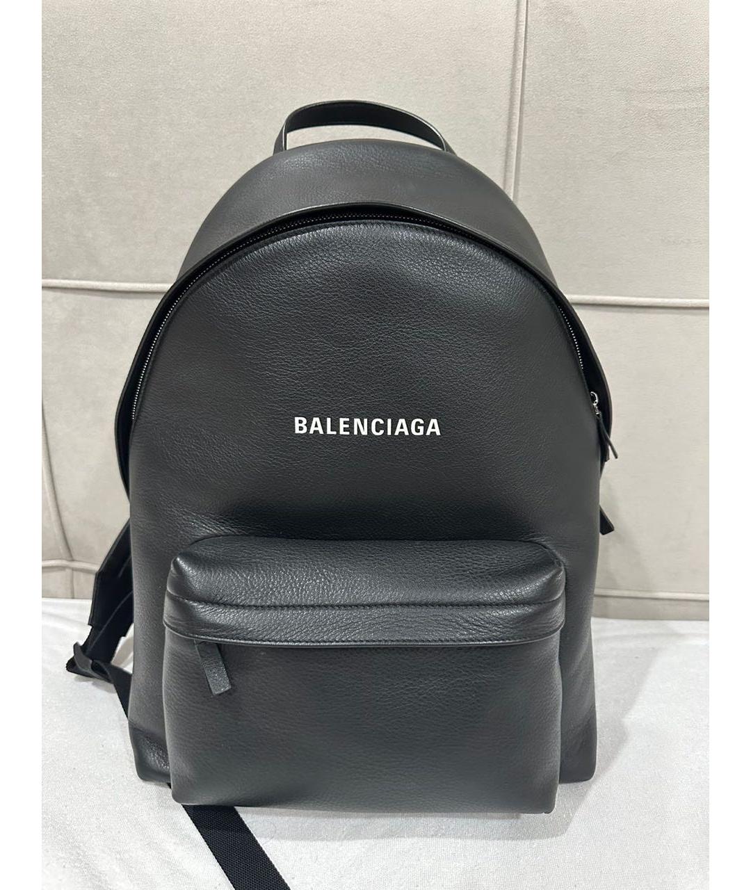 BALENCIAGA Черный кожаный рюкзак, фото 5