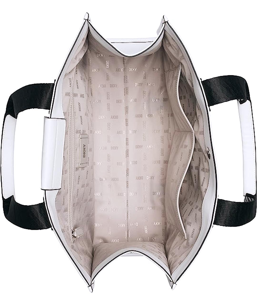 DKNY Белая сумка тоут из искусственной кожи, фото 4