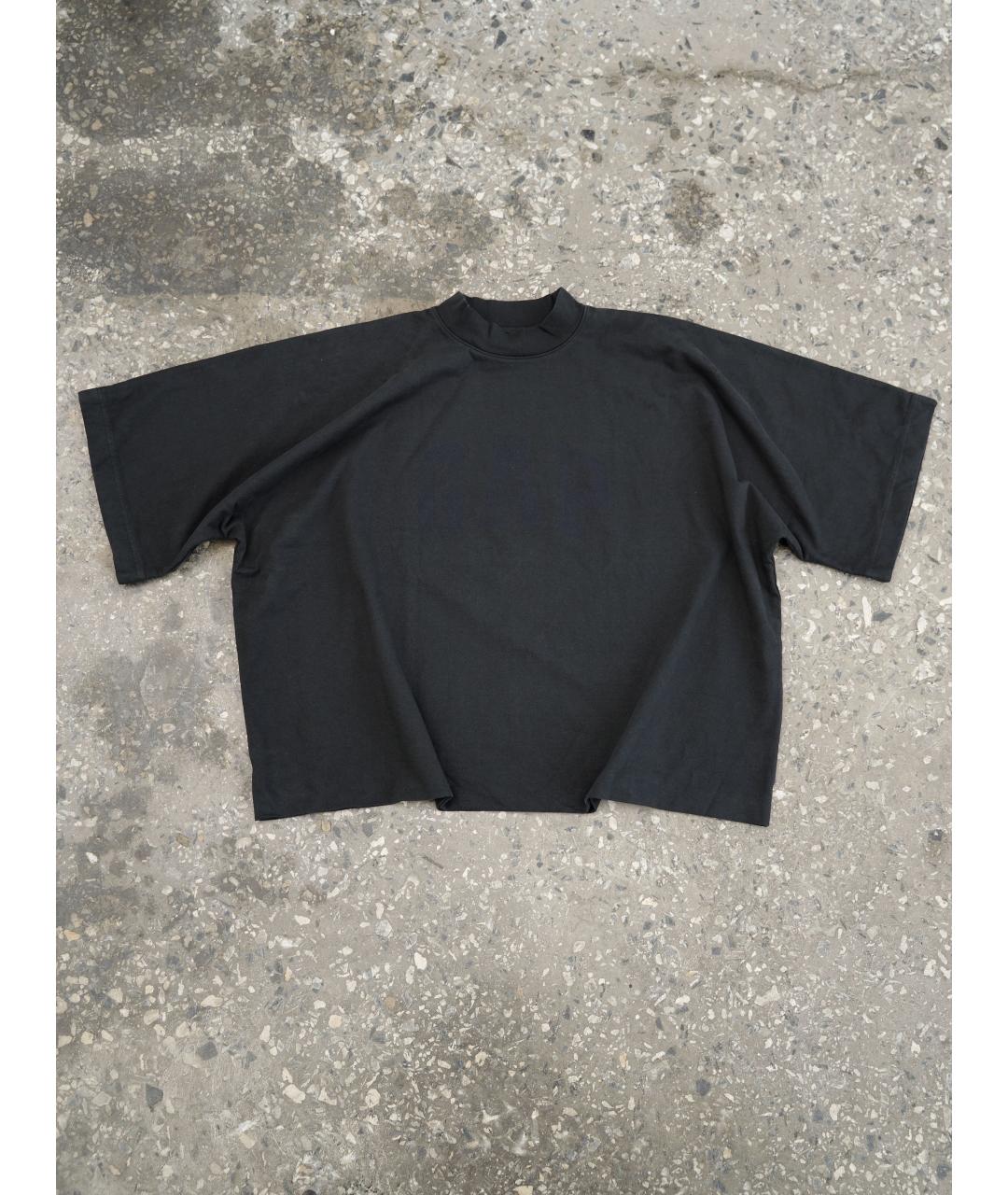 BALENCIAGA Черная хлопковая футболка, фото 3