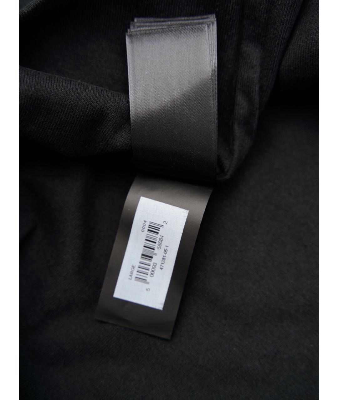 BALENCIAGA Черная хлопковая футболка, фото 6