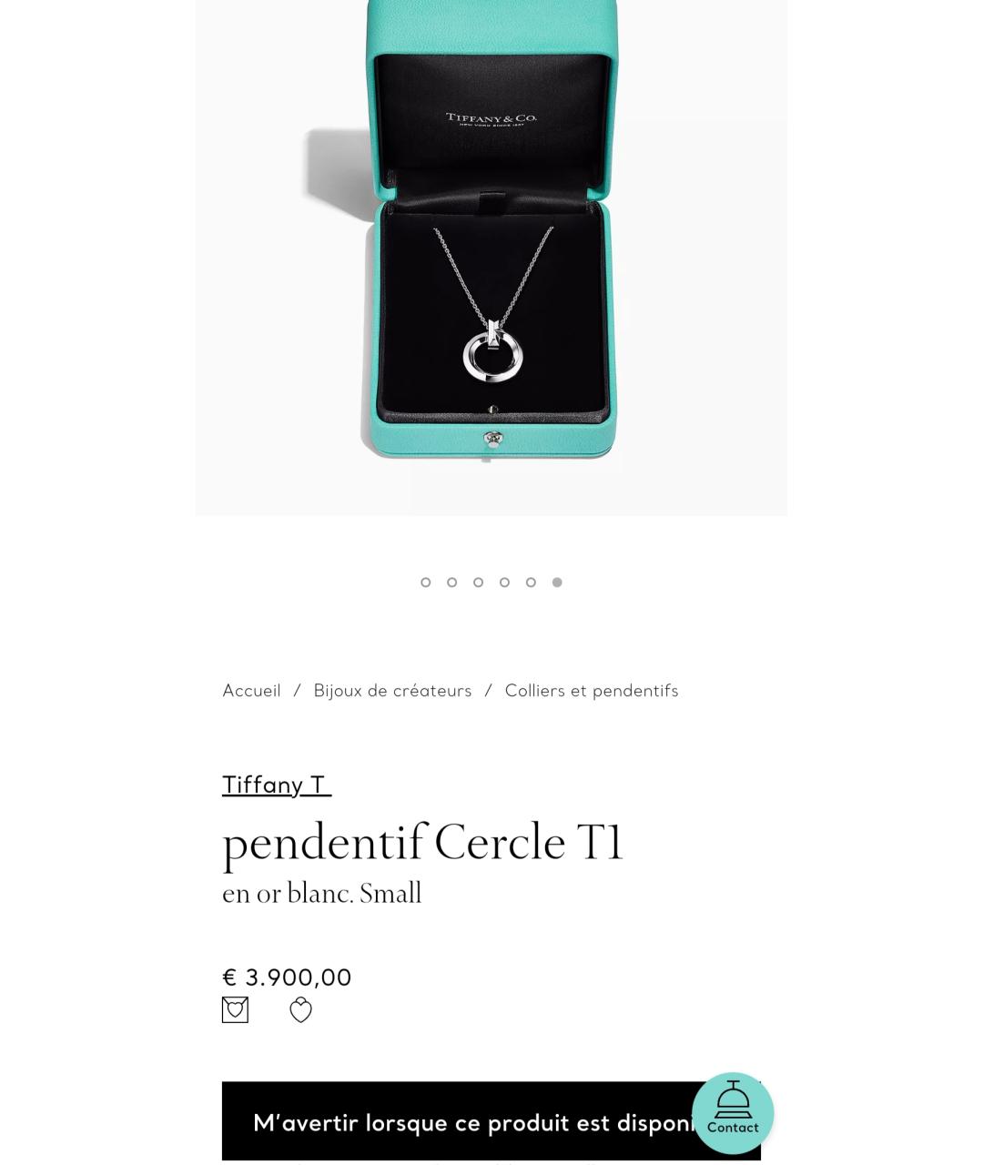 TIFFANY&CO Белая подвеска из белого золота, фото 5