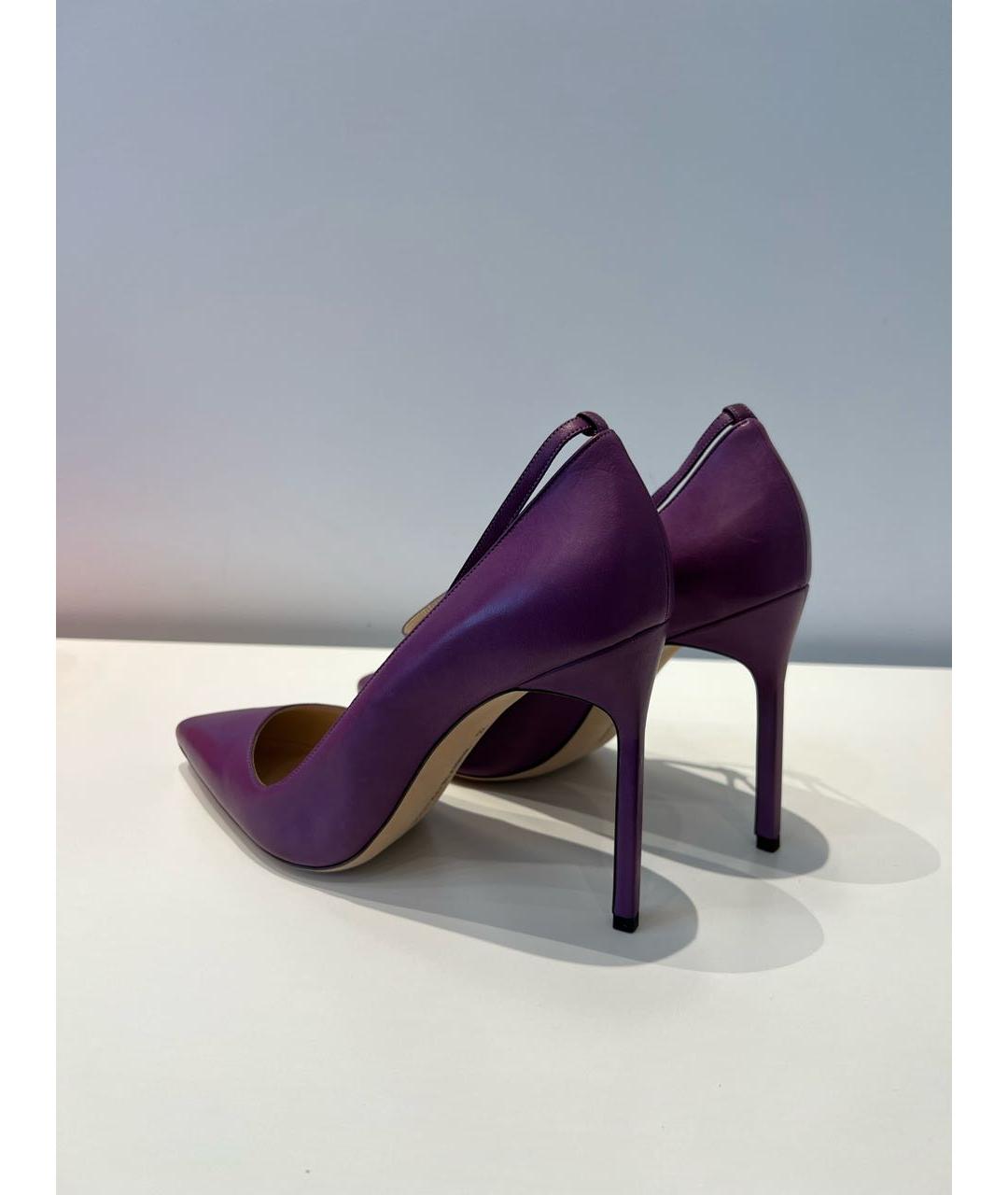 MANOLO BLAHNIK Фиолетовые кожаные туфли, фото 4