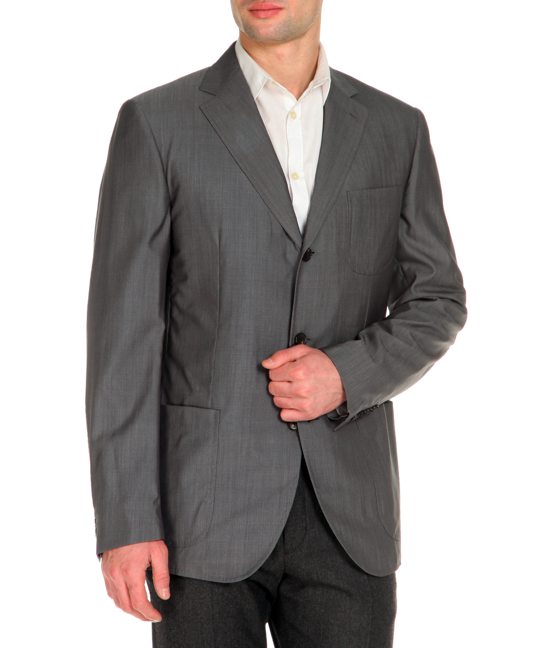 GIANFRANCO FERRE Серый шерстяной пиджак, фото 4