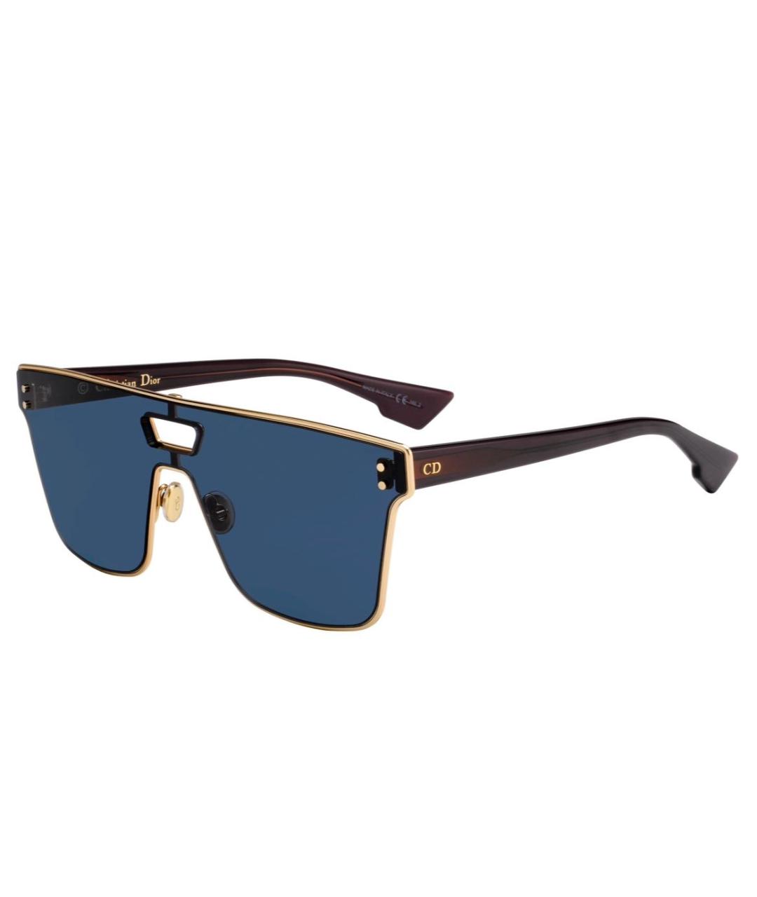 CHRISTIAN DIOR Темно-синие металлические солнцезащитные очки, фото 1