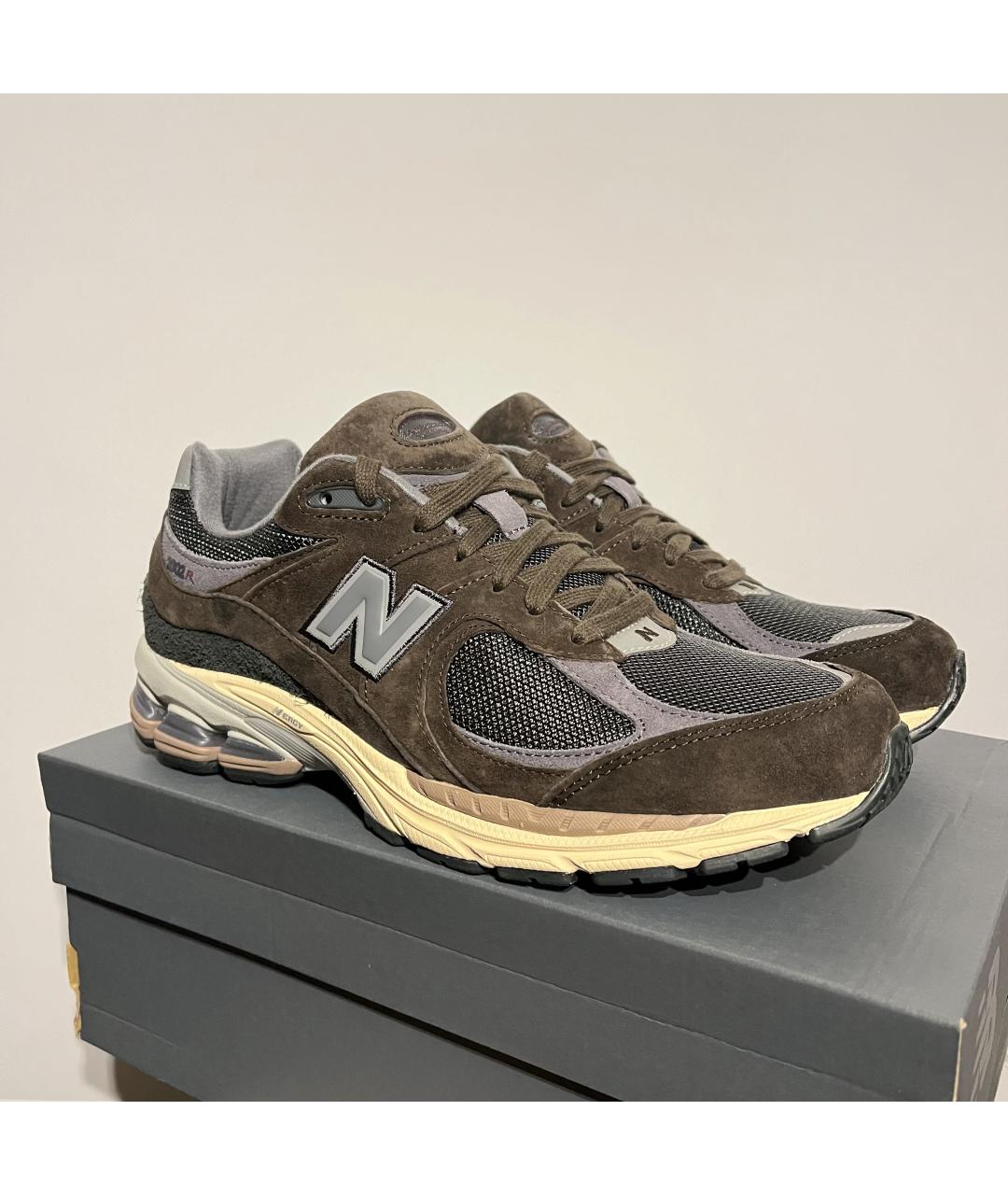 NEW BALANCE Коричневые нубуковые низкие кроссовки / кеды, фото 3
