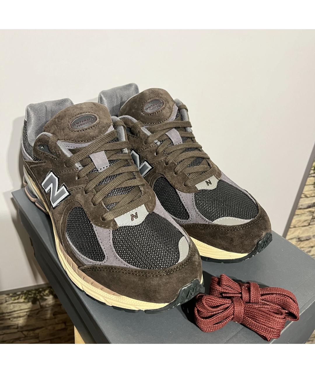 NEW BALANCE Коричневые нубуковые низкие кроссовки / кеды, фото 4