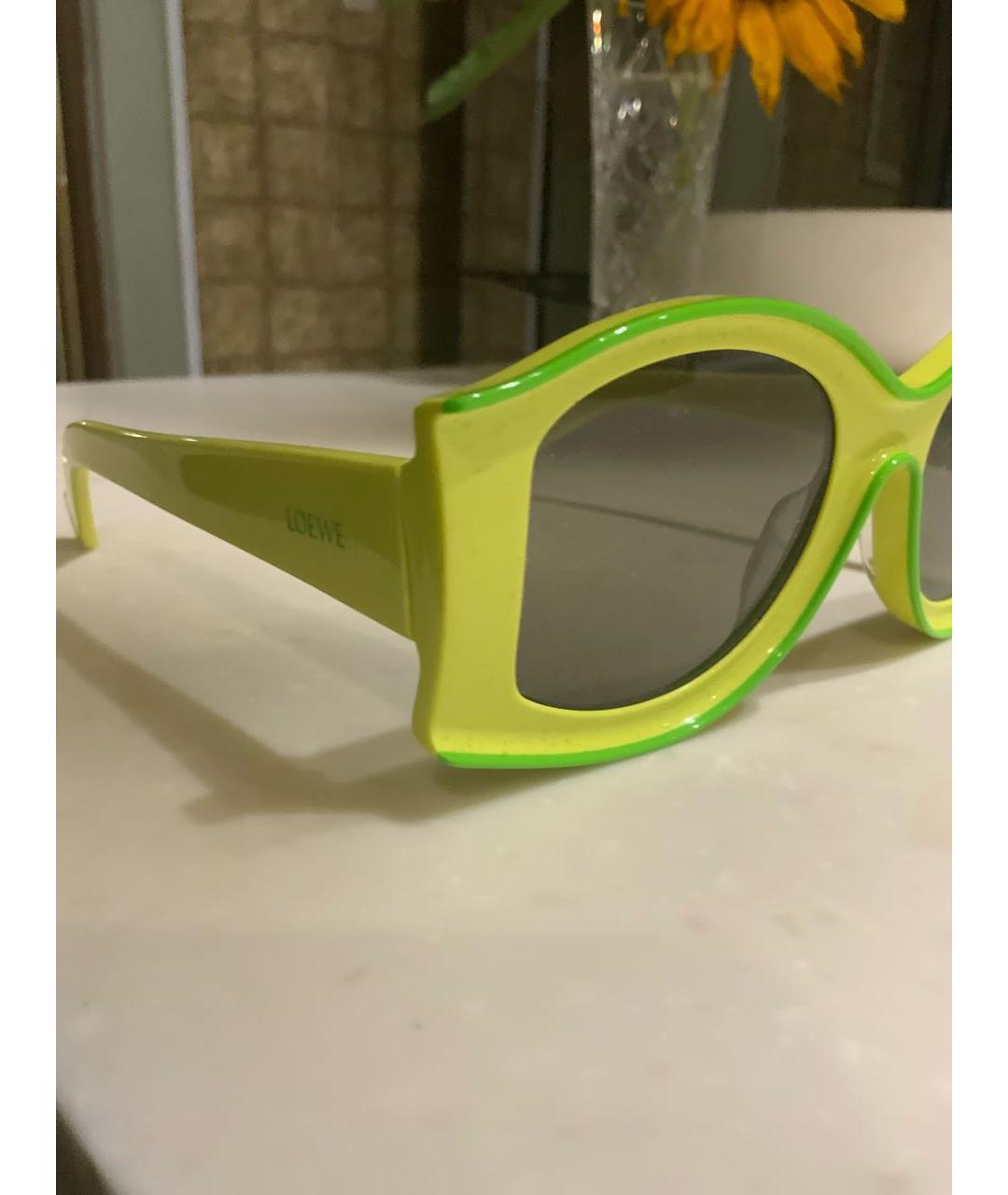 LOEWE Желтые пластиковые солнцезащитные очки, фото 3