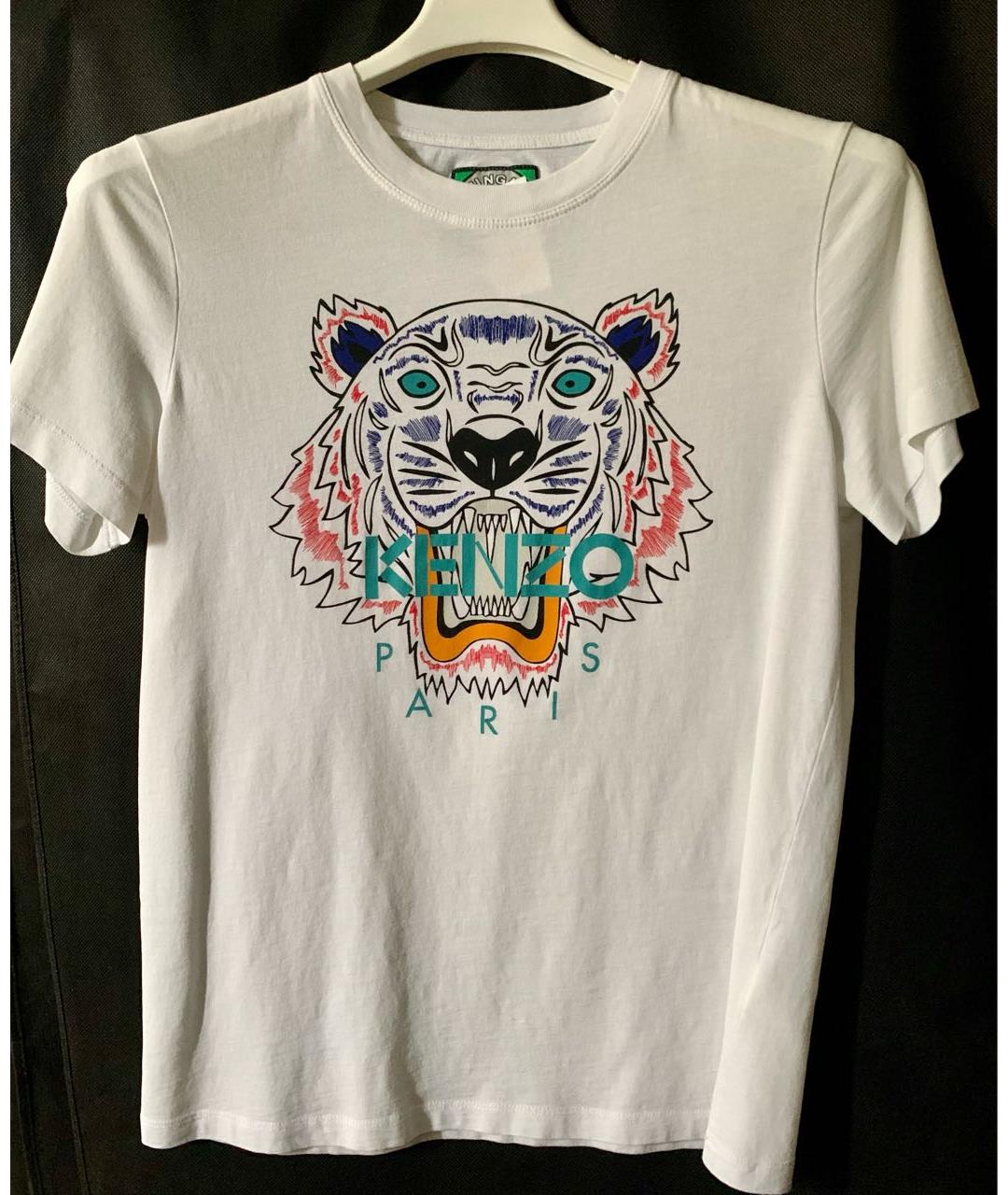 KENZO Белая хлопковая футболка, фото 2