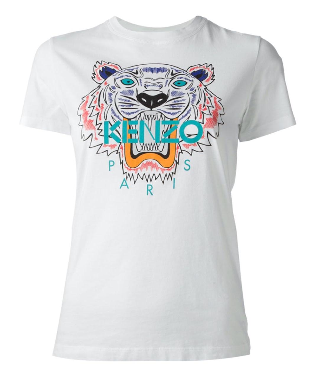 KENZO Белая хлопковая футболка, фото 4