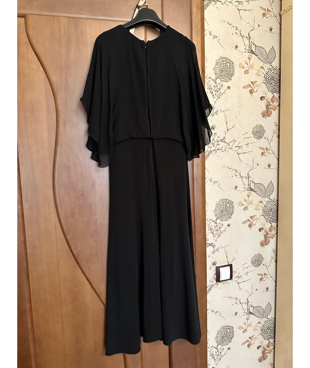 'S MAX MARA Черное шелковое вечернее платье, фото 2