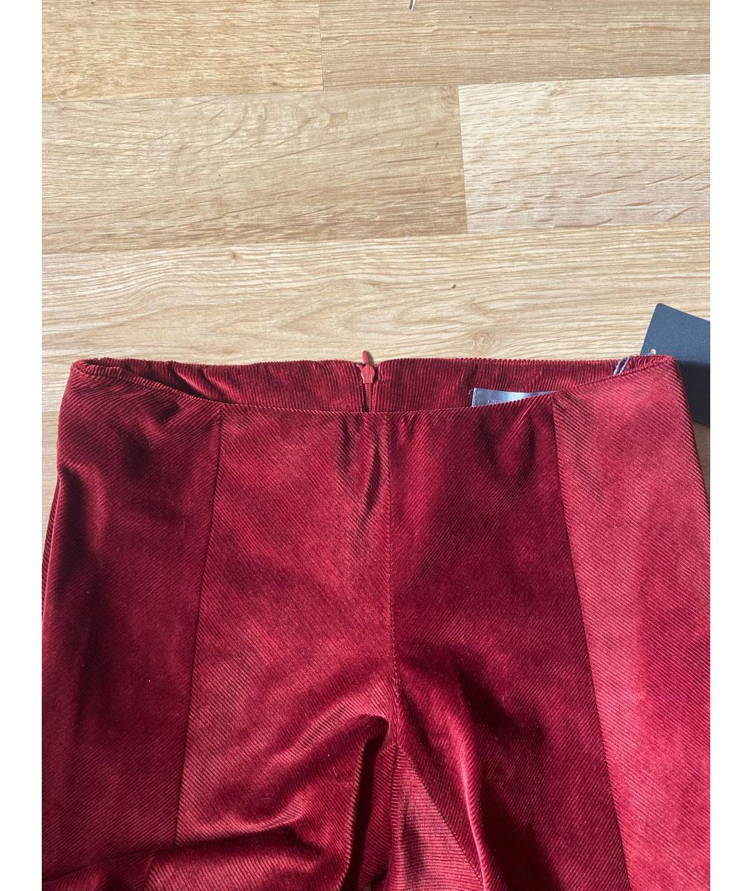 'S MAX MARA Бордовые велюровые брюки узкие, фото 4