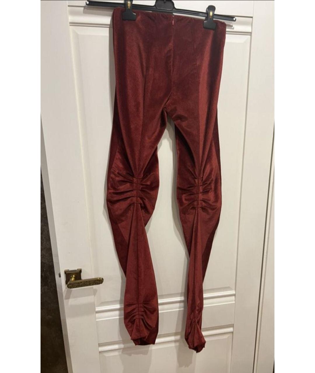 'S MAX MARA Бордовые велюровые брюки узкие, фото 2