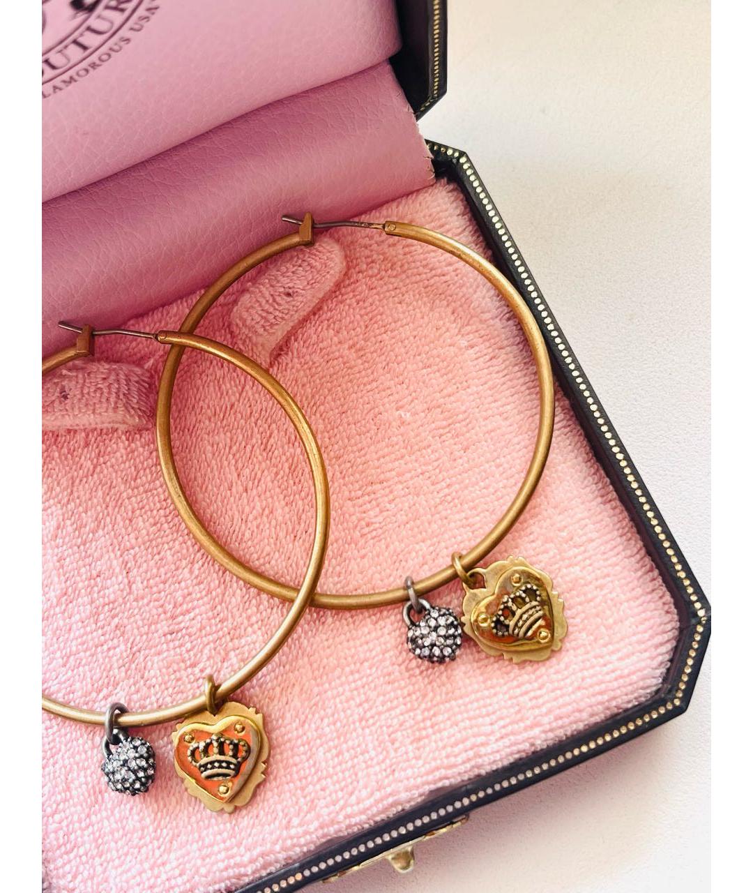 JUICY COUTURE Золотые металлические серьги, фото 3