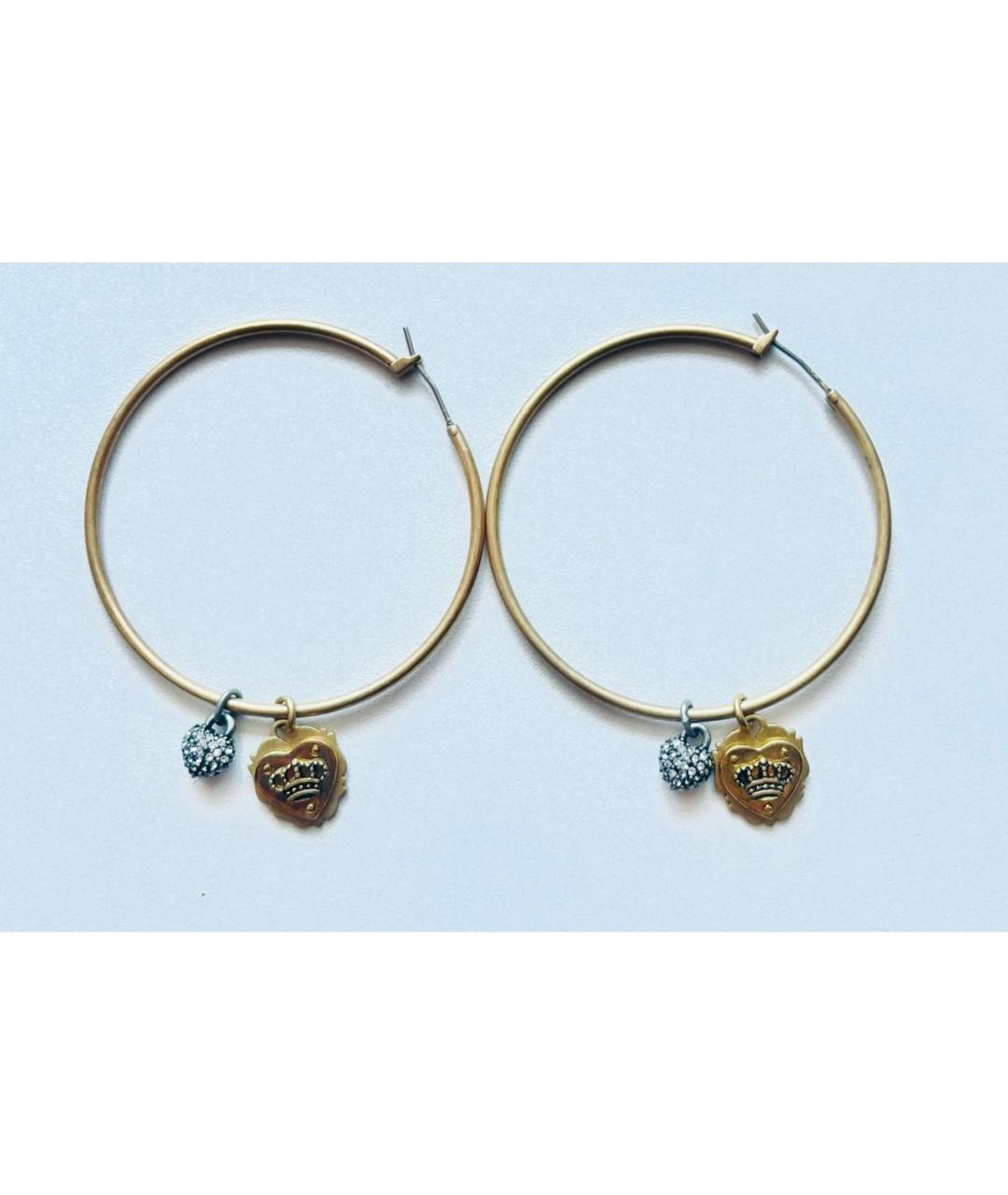 JUICY COUTURE Золотые металлические серьги, фото 6