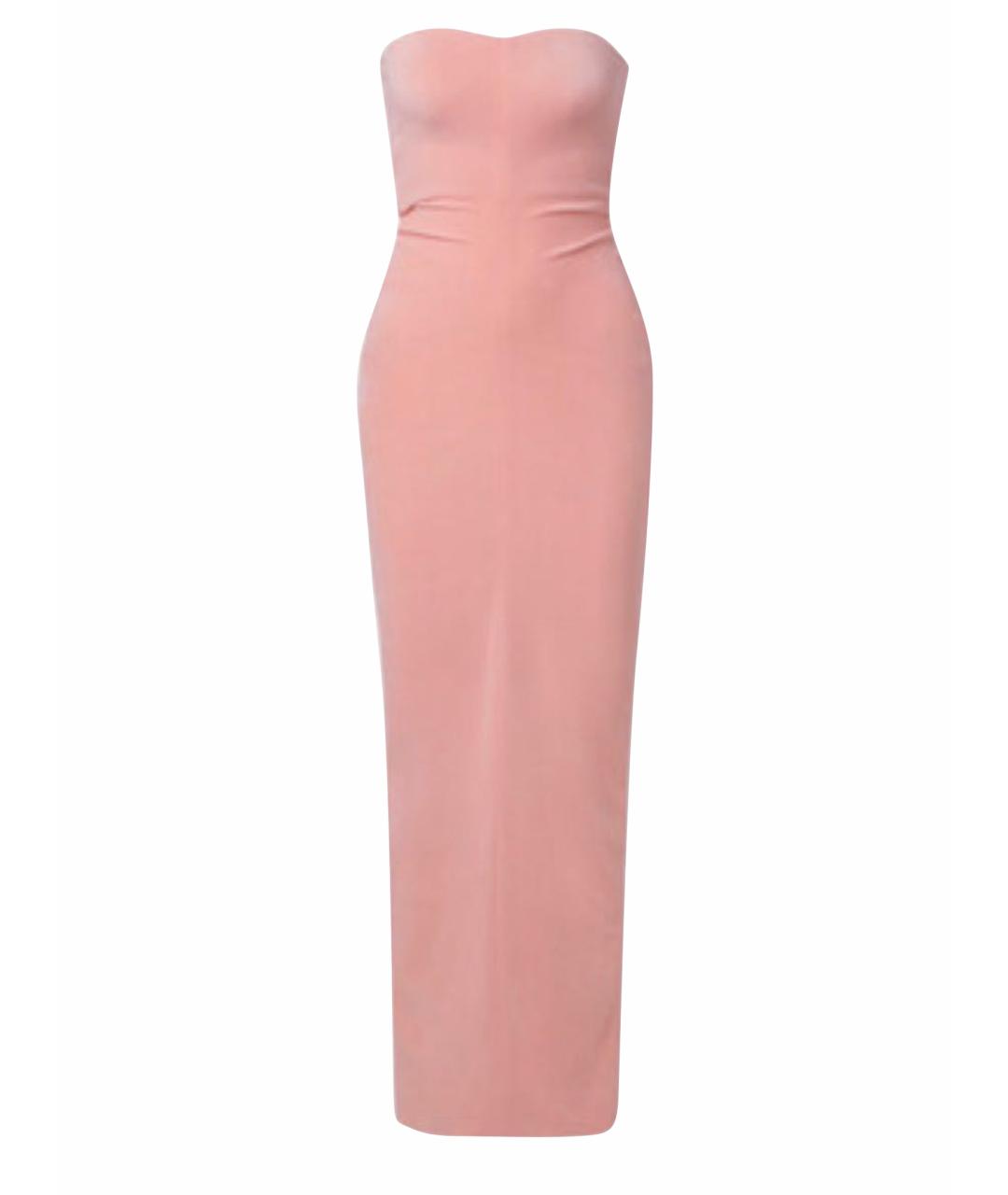 ALEXANDER WANG Розовое велюровое вечернее платье, фото 1