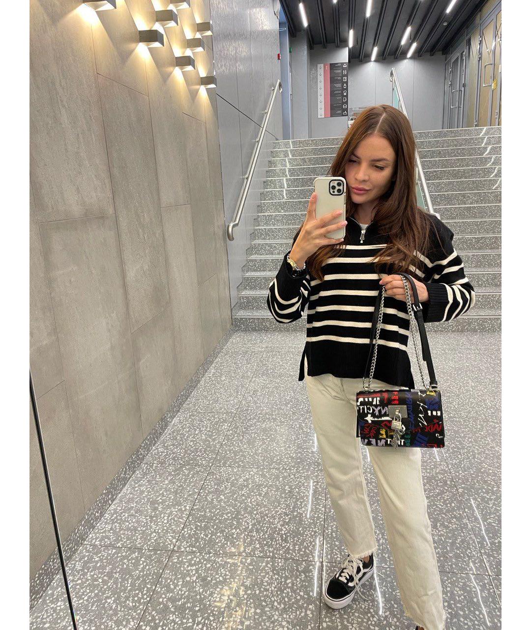 DKNY Черная сумка через плечо из искусственной кожи, фото 6