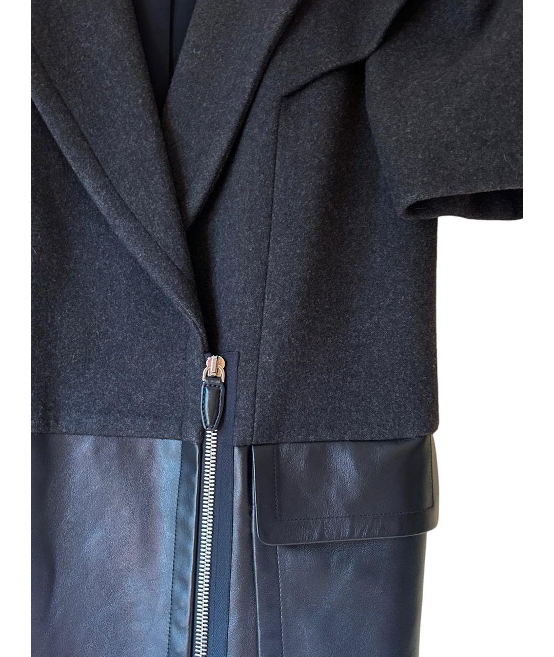 ALEXANDER WANG Черное шерстяное пальто, фото 4