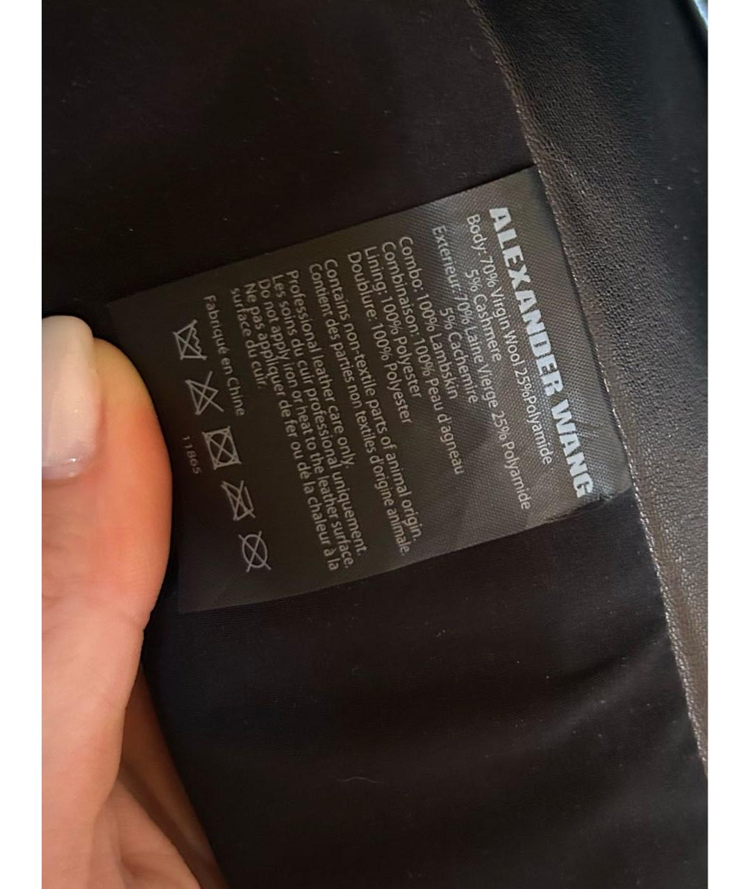 ALEXANDER WANG Черное шерстяное пальто, фото 8
