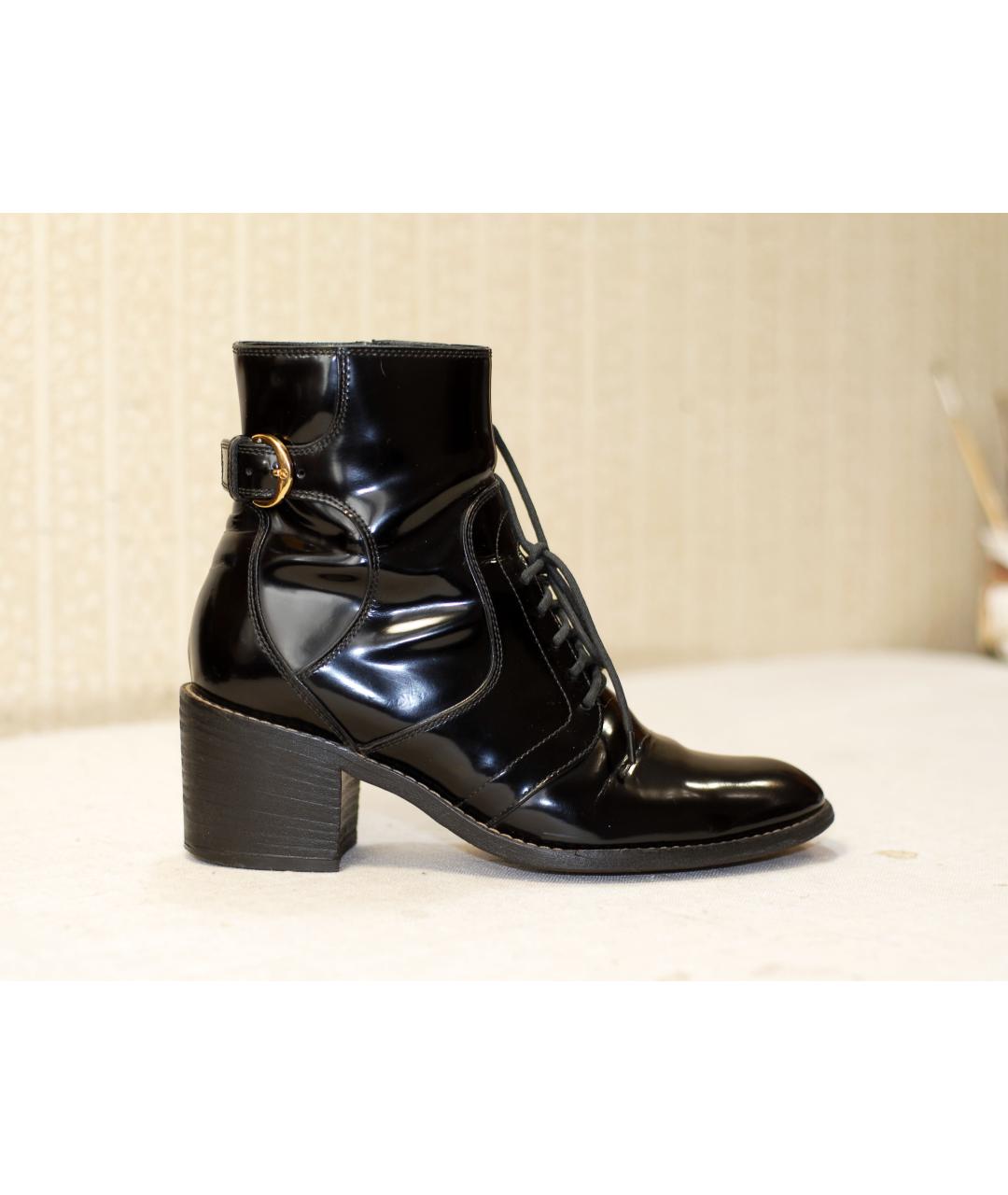LOUIS VUITTON PRE-OWNED Черные кожаные ботинки, фото 10