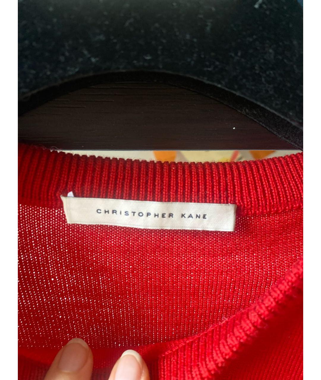 CHRISTOPHER KANE Красный шерстяной джемпер / свитер, фото 3