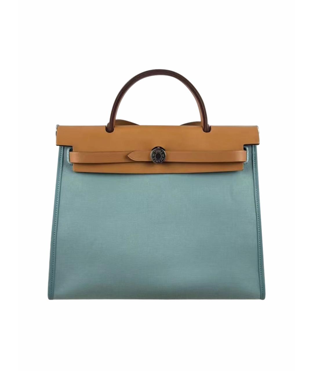 HERMES Коричневая льняная сумка через плечо, фото 1