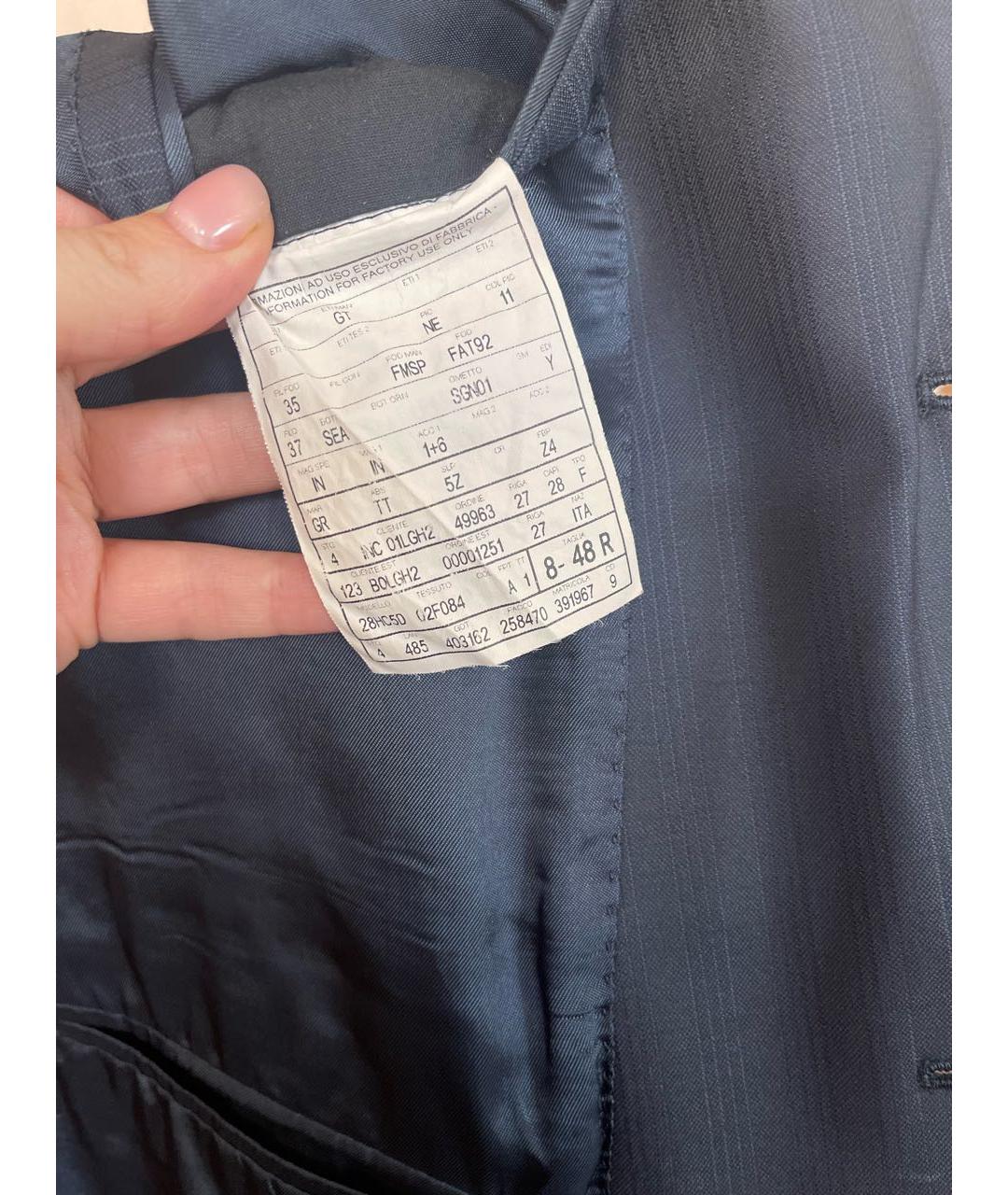 Gritti Темно-синий шерстяной пиджак, фото 8