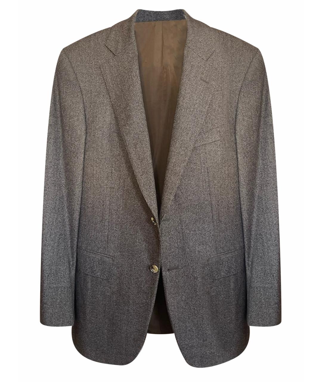 PAL ZILERI Коричневый шерстяной пиджак, фото 1