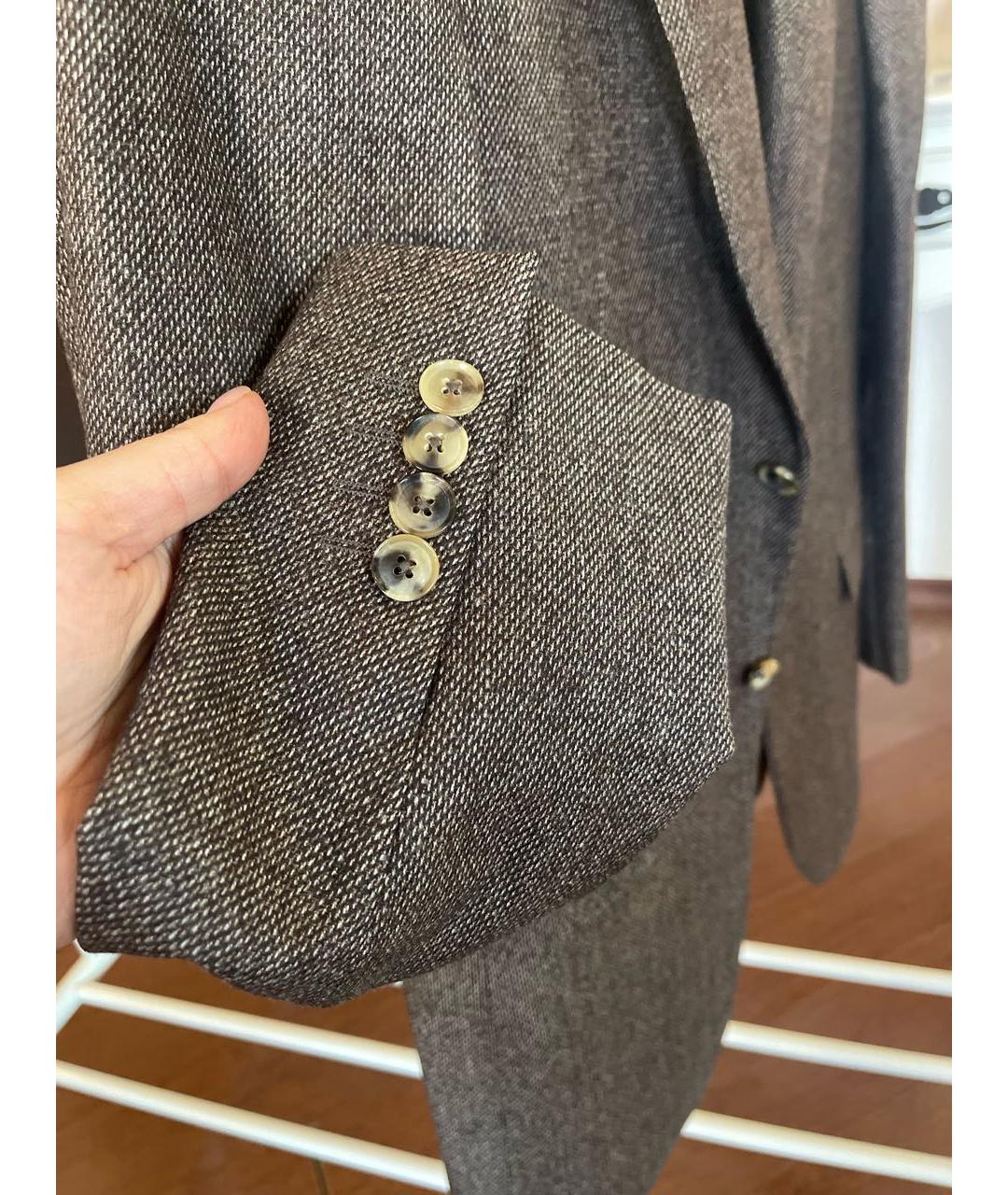 PAL ZILERI Коричневый шерстяной пиджак, фото 8