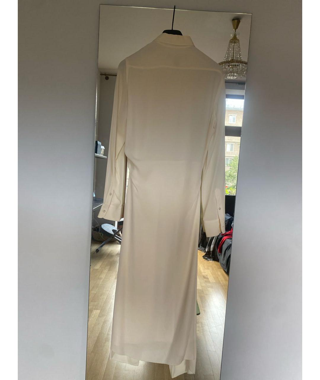 RALPH LAUREN PURPLE LABEL Белое шелковое коктейльное платье, фото 2