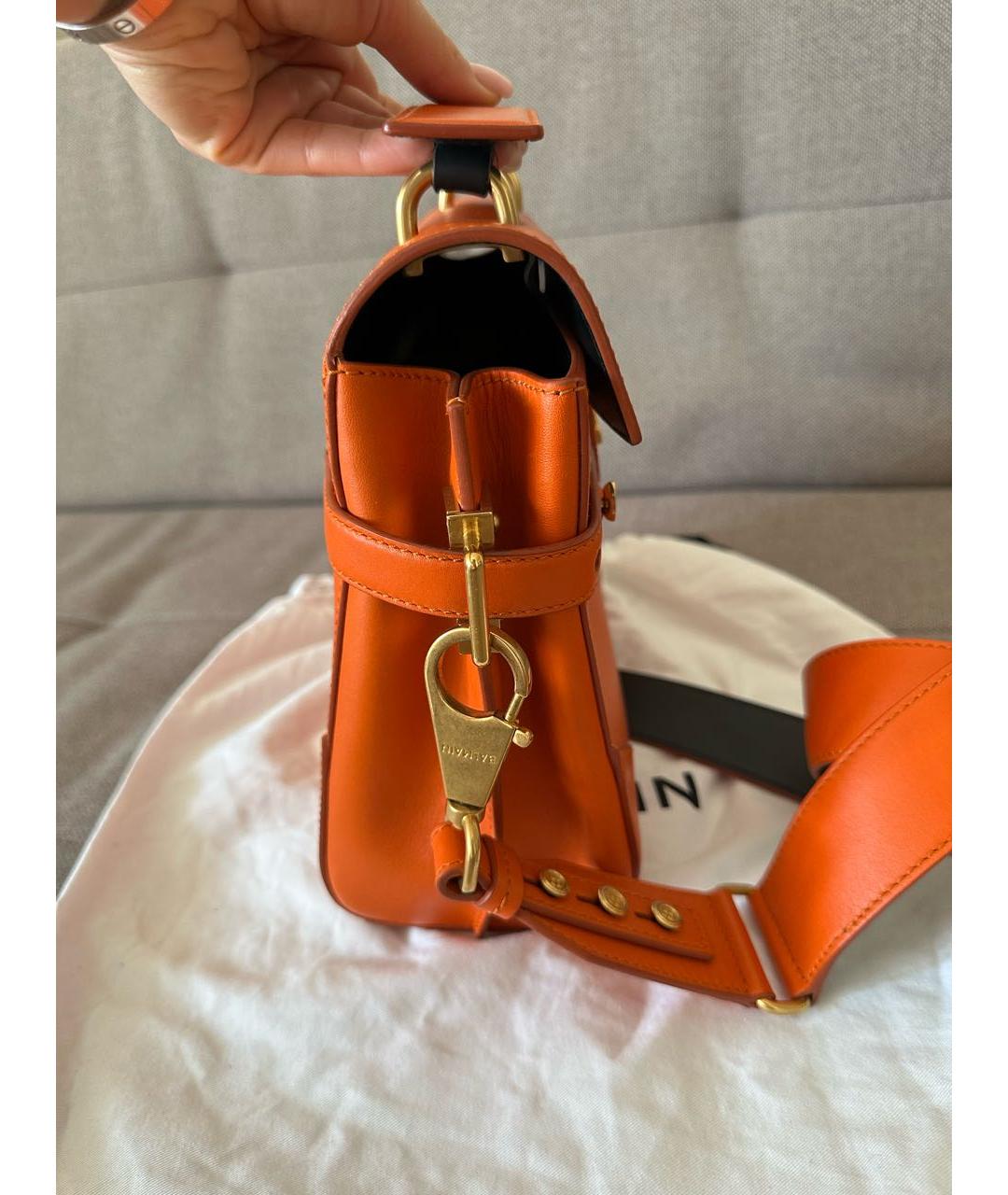 BALMAIN Оранжевая кожаная сумка через плечо, фото 2