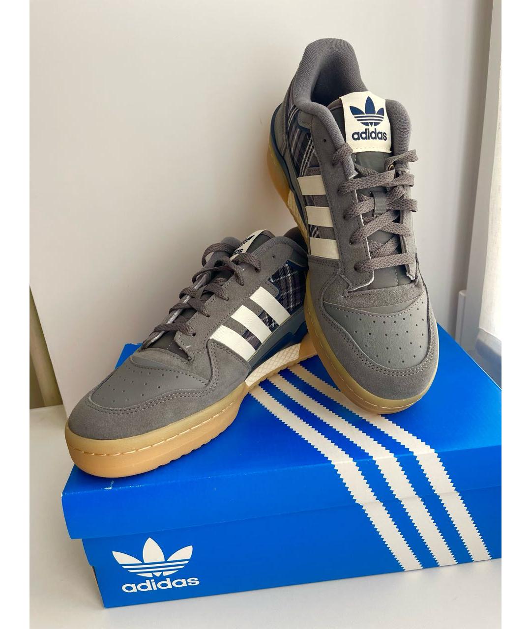 ADIDAS Серые замшевые низкие кроссовки / кеды, фото 4