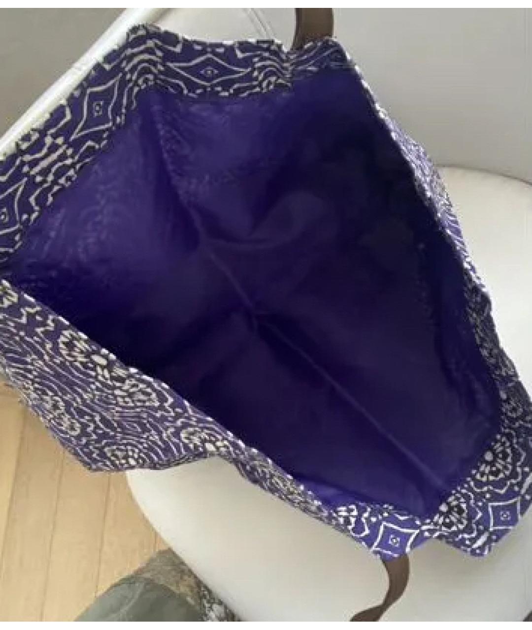 KENZO Фиолетовая хлопковая пляжная сумка, фото 5