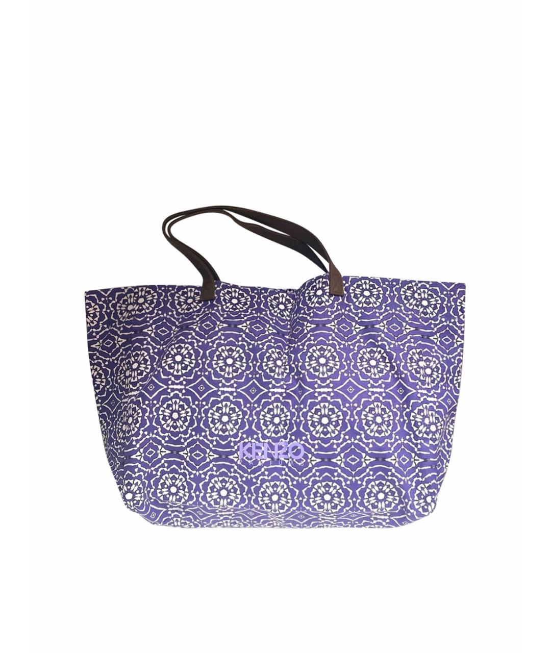 KENZO Фиолетовая хлопковая пляжная сумка, фото 1