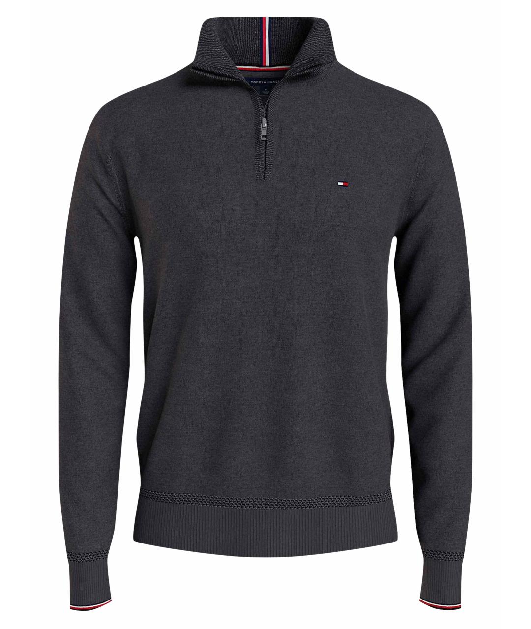 TOMMY HILFIGER Черный хлопковый джемпер / свитер, фото 1