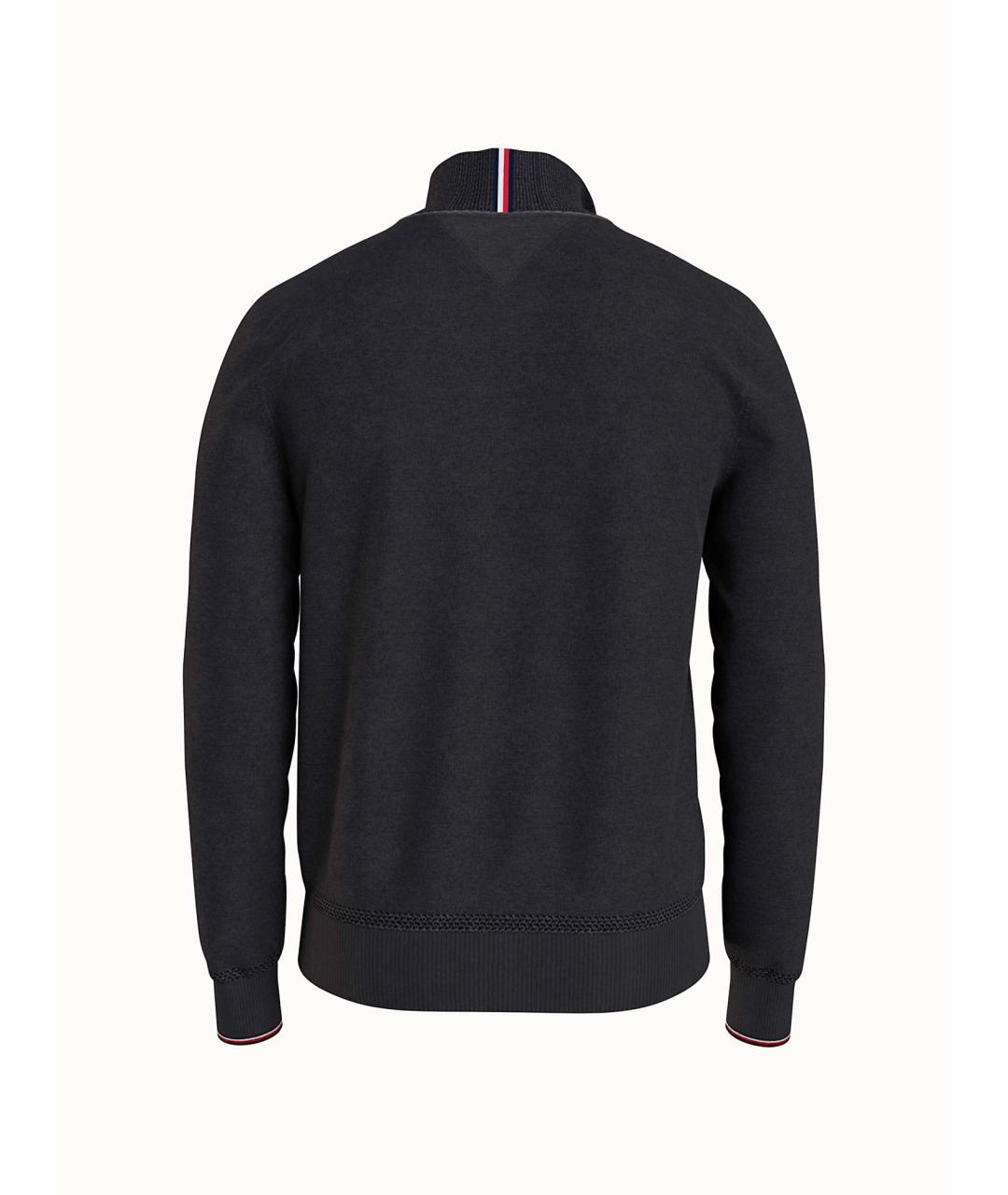 TOMMY HILFIGER Черный хлопковый джемпер / свитер, фото 2