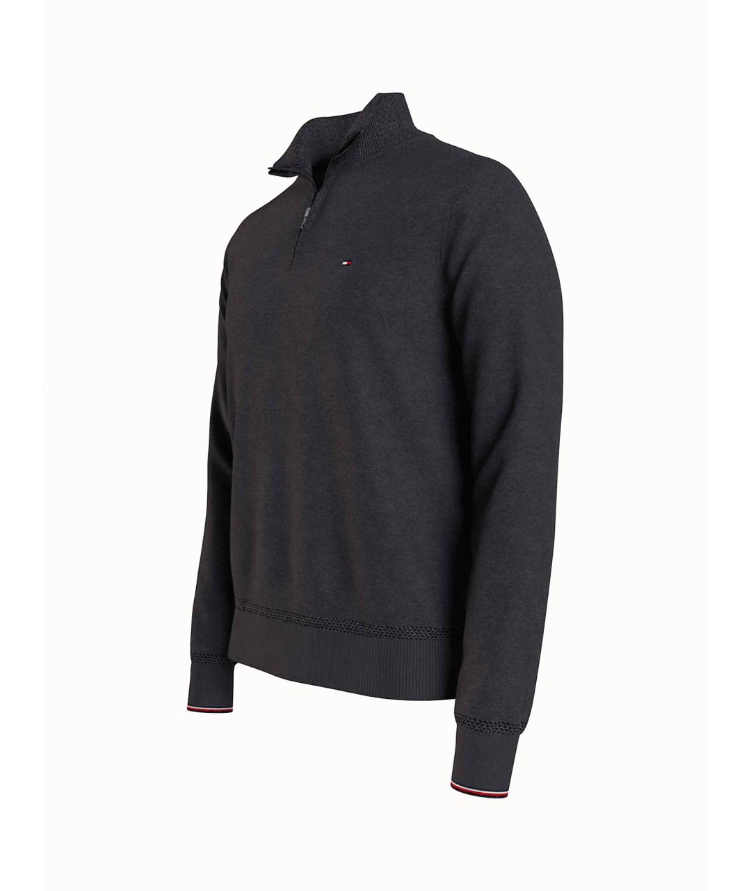 TOMMY HILFIGER Черный хлопковый джемпер / свитер, фото 3