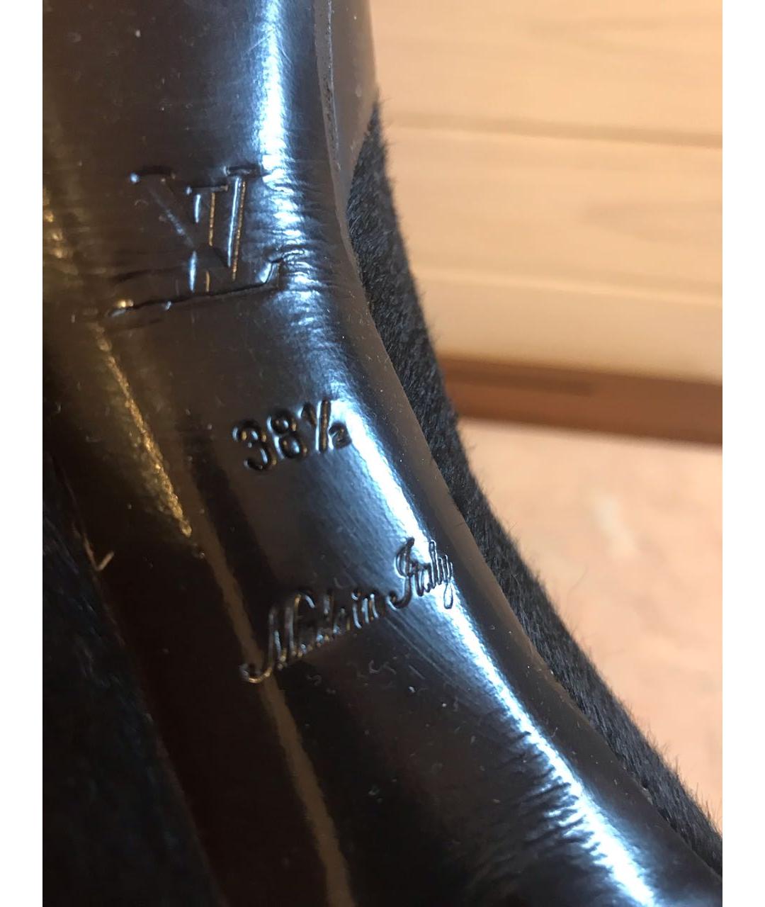 LOUIS VUITTON PRE-OWNED Черные туфли из экзотической кожи, фото 6