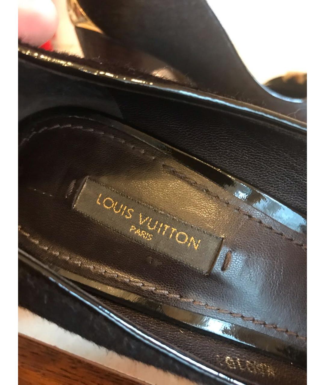LOUIS VUITTON PRE-OWNED Черные туфли из экзотической кожи, фото 5