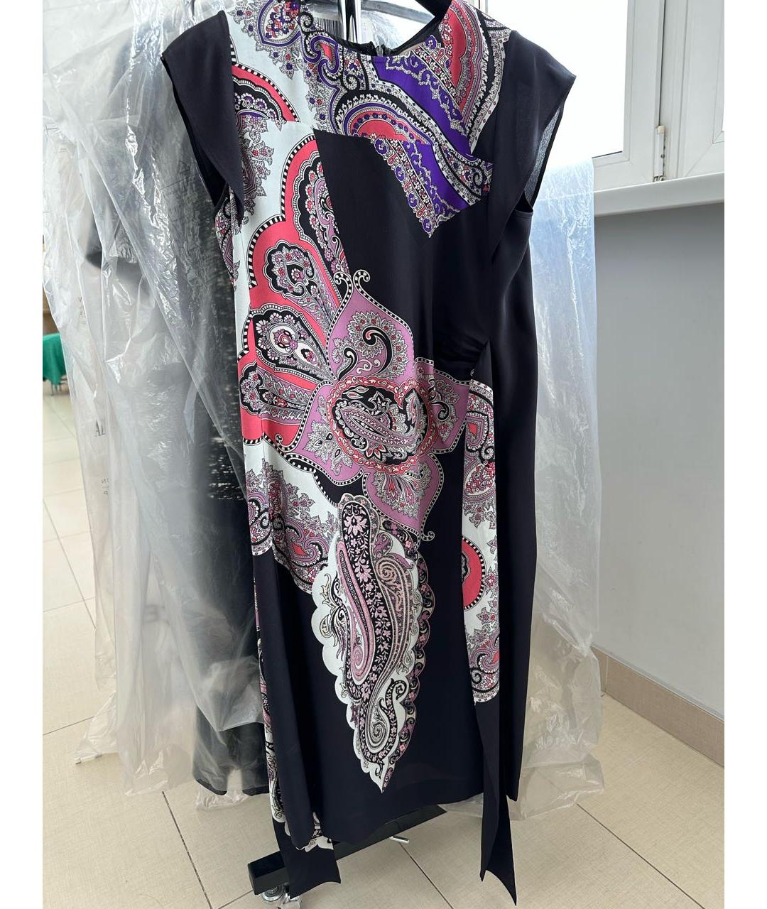 ETRO Мульти шелковое повседневное платье, фото 7