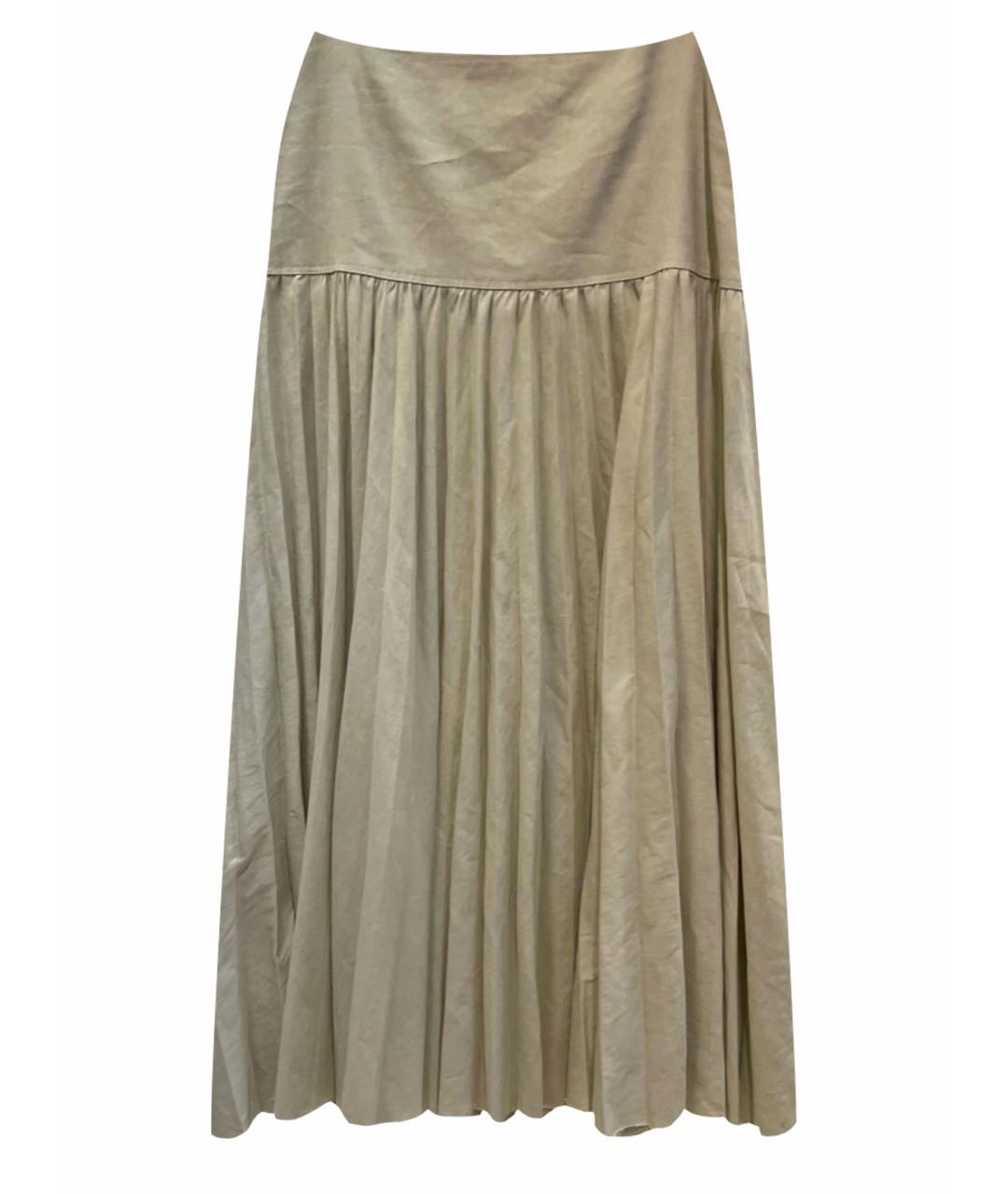 JOSEPH Бежевая льняная юбка макси, фото 1