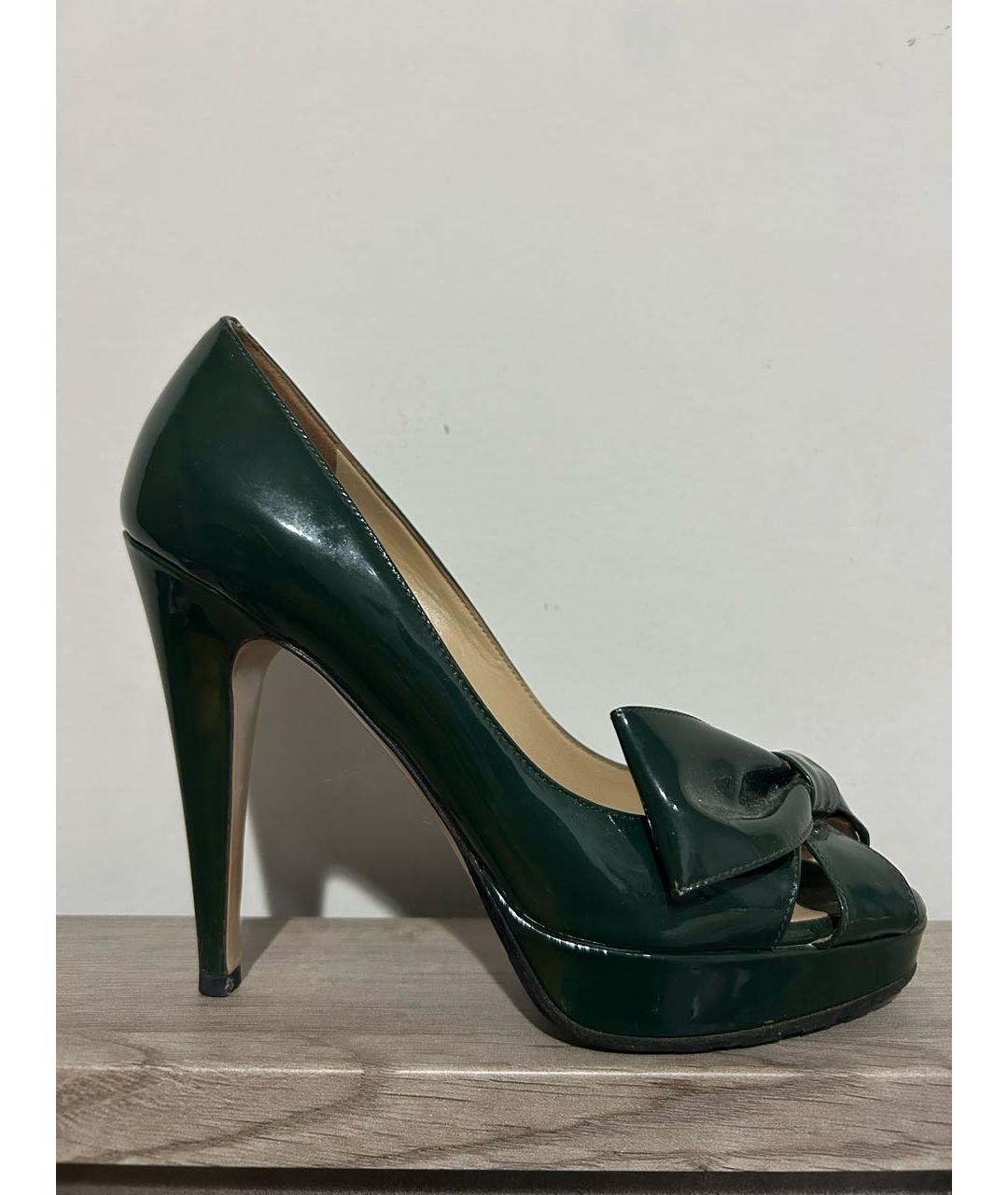 VALENTINO Зеленые туфли из лакированной кожи, фото 5