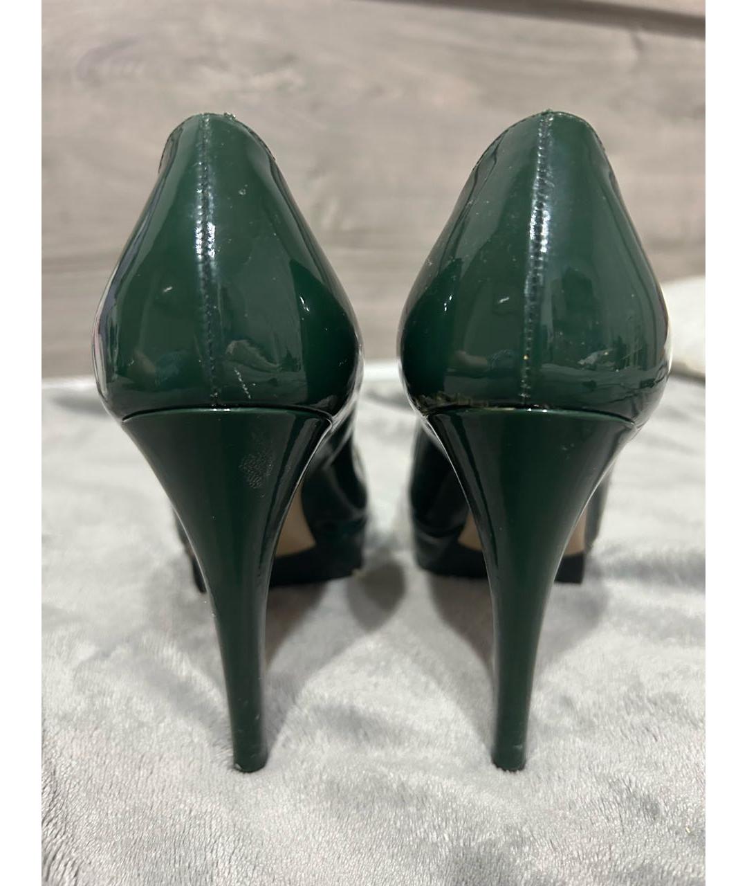 VALENTINO Зеленые туфли из лакированной кожи, фото 4